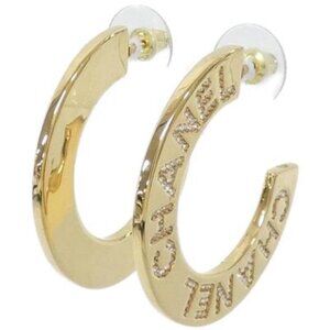 #107 - Chanel Gold/Crystal Hoop Earrings - ABD144